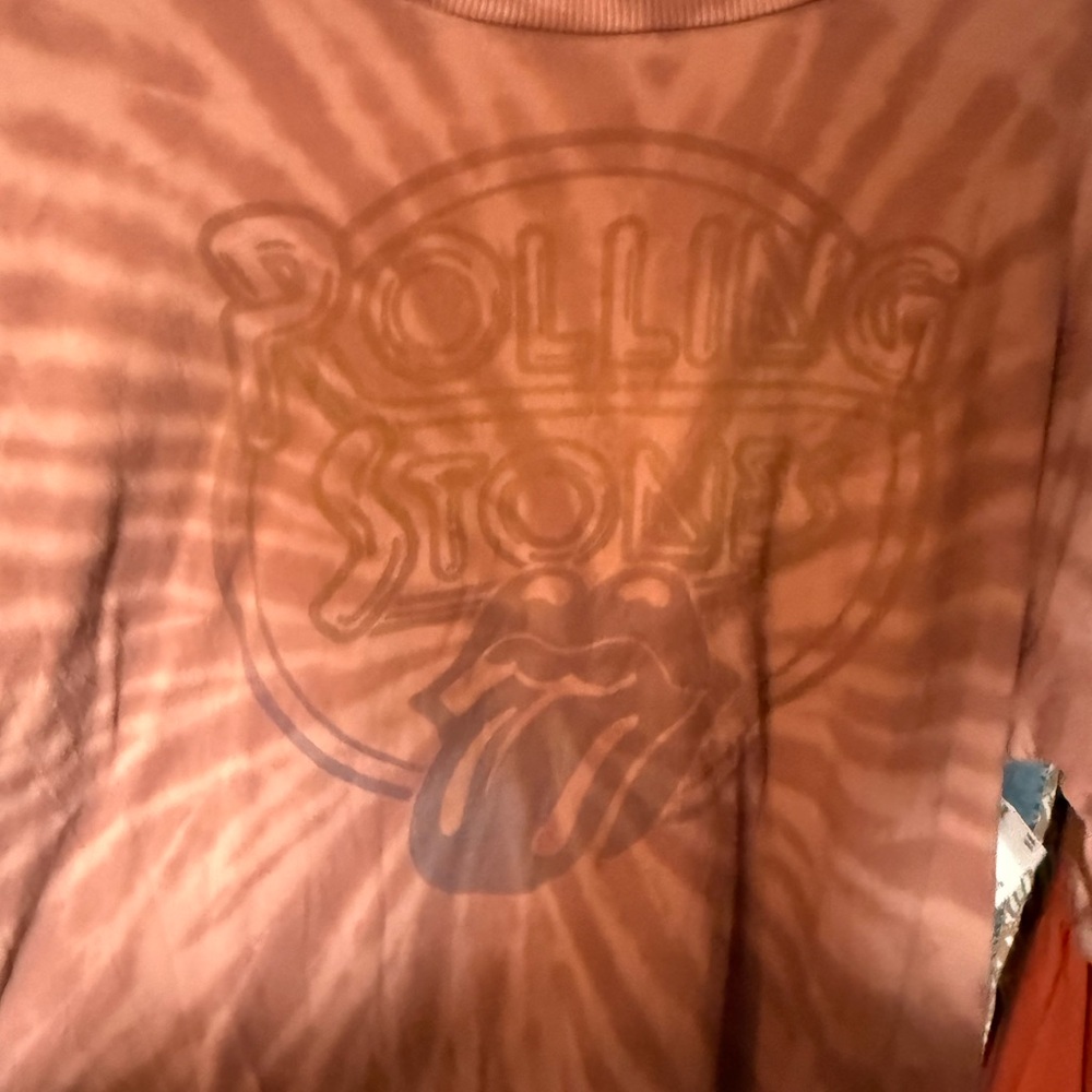 Rolling Stones Brown Tie-Dye Short Sleeve Tee